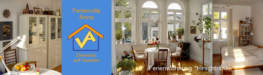 Ferienwohnung Hirschtränke, links: in der Wohnküche, Mitte: Sonne in der Veranda, rechts: Blick ins Schlafzimmer